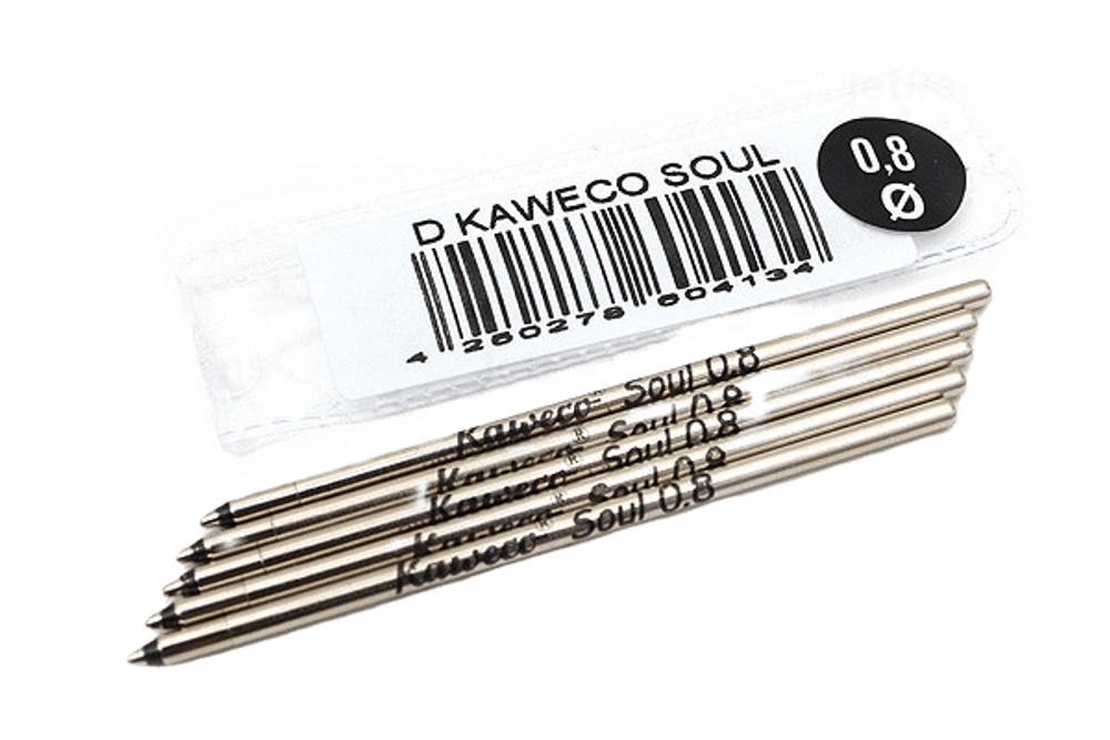 Набор стержней для шариковых ручек Kaweco D1 (10000367) 0.8 мм черный, 5 шт.