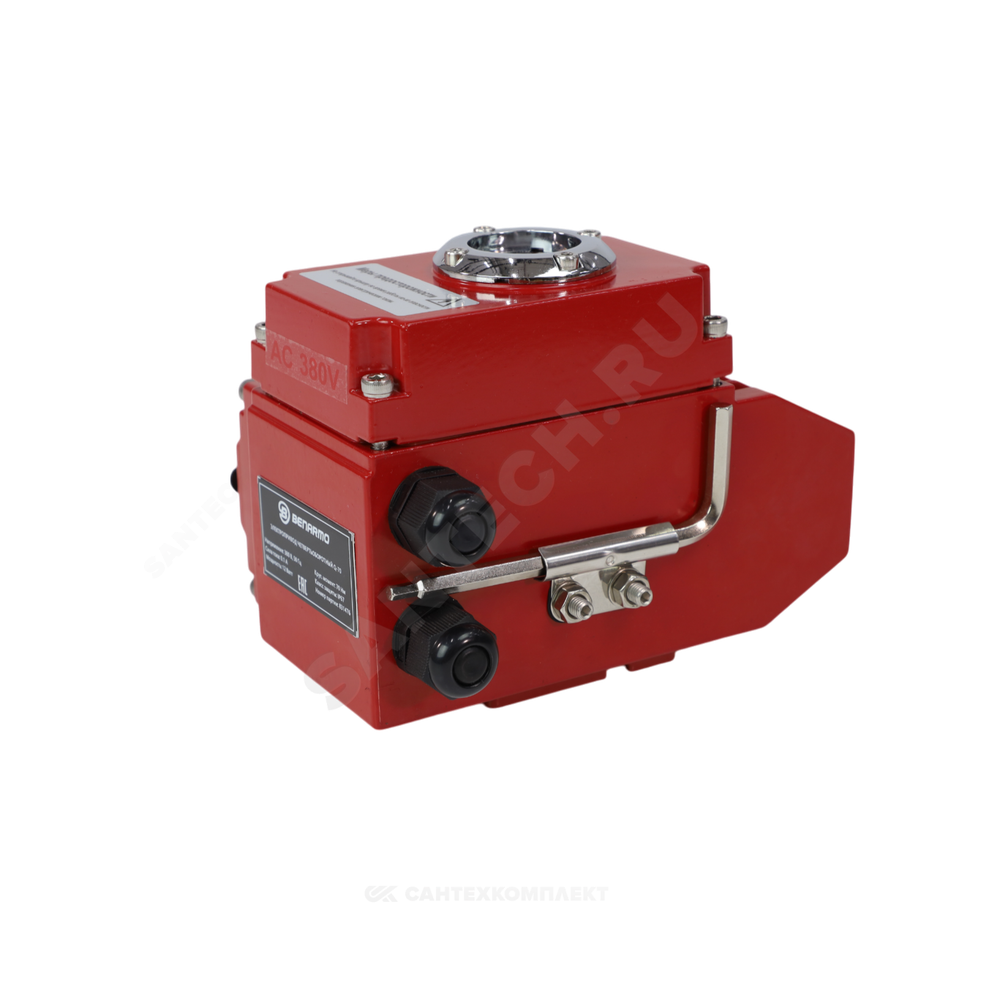 Электропривод четвертьоборотный QB-120 F05/F07 17х17/14х14 квадрат 380В IP67 Benarmo