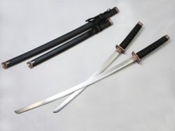 Armas Del Mundo Набор самурайских мечей, 2 шт. Ножны черные, цуба- медная