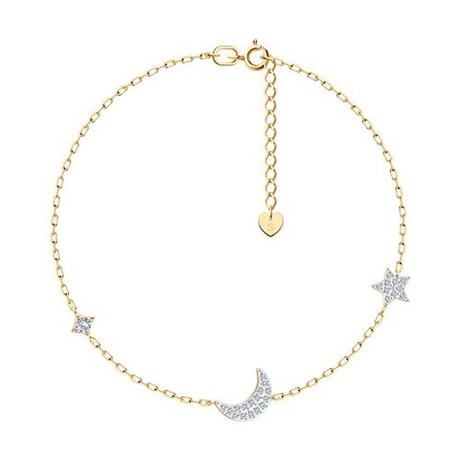 Браслет из золота с фианитами