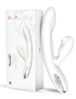 Белый вибратор-кролик Eria с вакуумной стимуляцией, функцией tapping и нагревом - 21,5 см. (Цвет: белый)