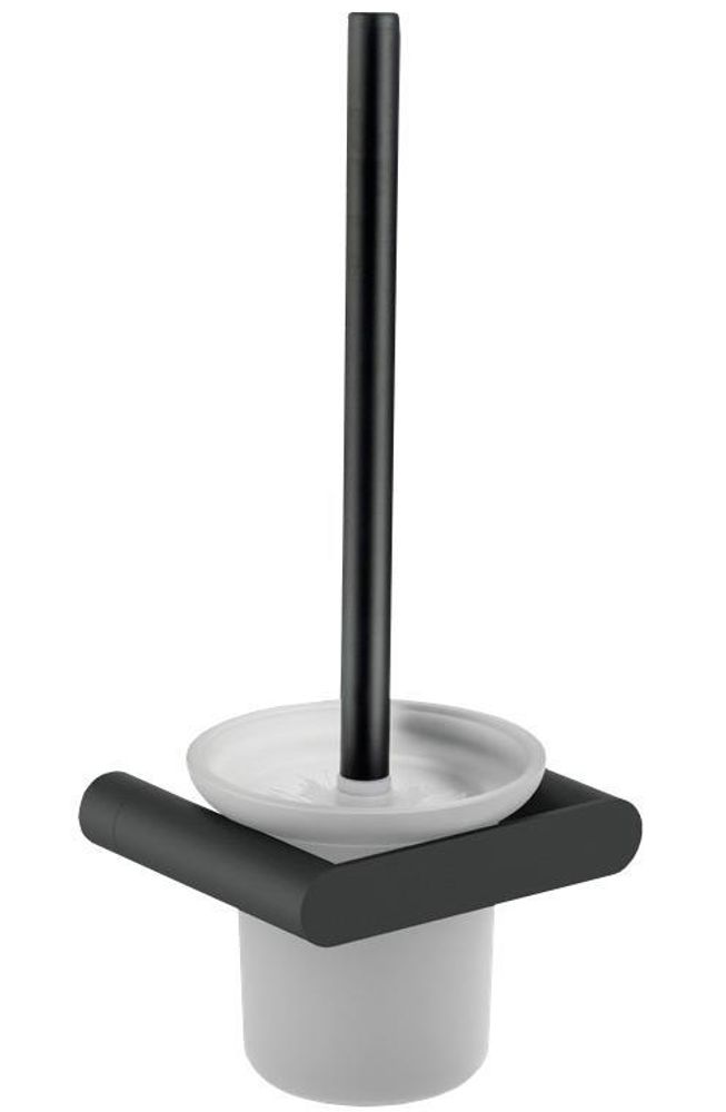 Ёршик туалетный настенный нерж. сталь/стекло VERONA 16877.N чёрный