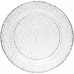 Тарелка одноразовая 23 см «Блестки серебро» в наборе 3шт
