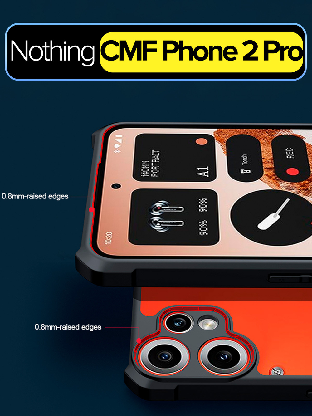 Чехол для Nothing CMF Phone 2 Pro c MagSafe противоударный с усиленными углами XUNDD