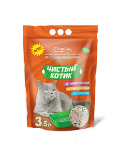 Чистый Котик наполнитель Кристалит 3,5л