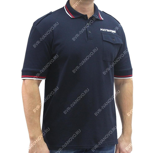 Рубашка Поло Росгвардия, Тёмно-синий( Хлопок)