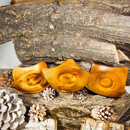 Набор квадратных деревянных чаш-конфетниц Art of Siberia из кедра 3 шт. TN19