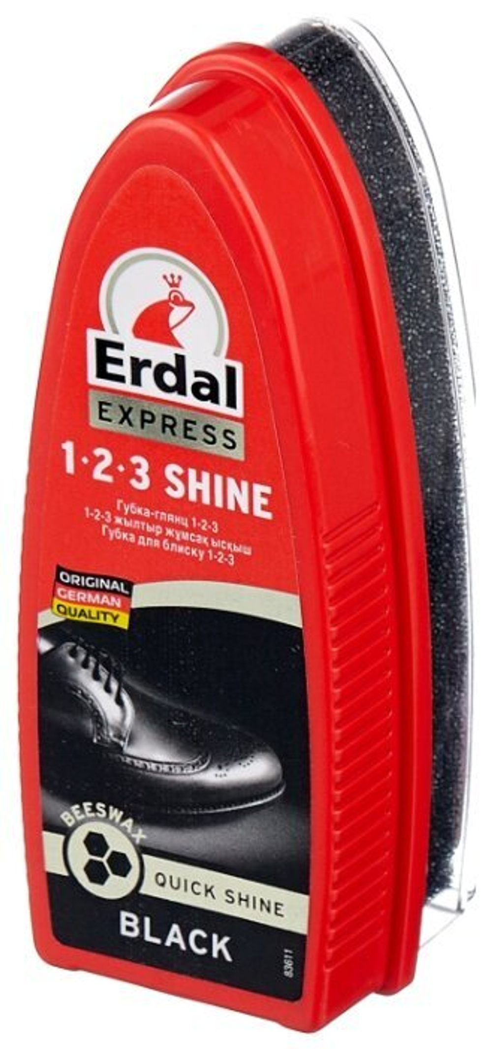 ERDAL ГУБКА ДЛЯ ОБУВИ ГЛЯНЕЦ 1-2-3 (ЧЕРНЫЙ) АРТ 0738