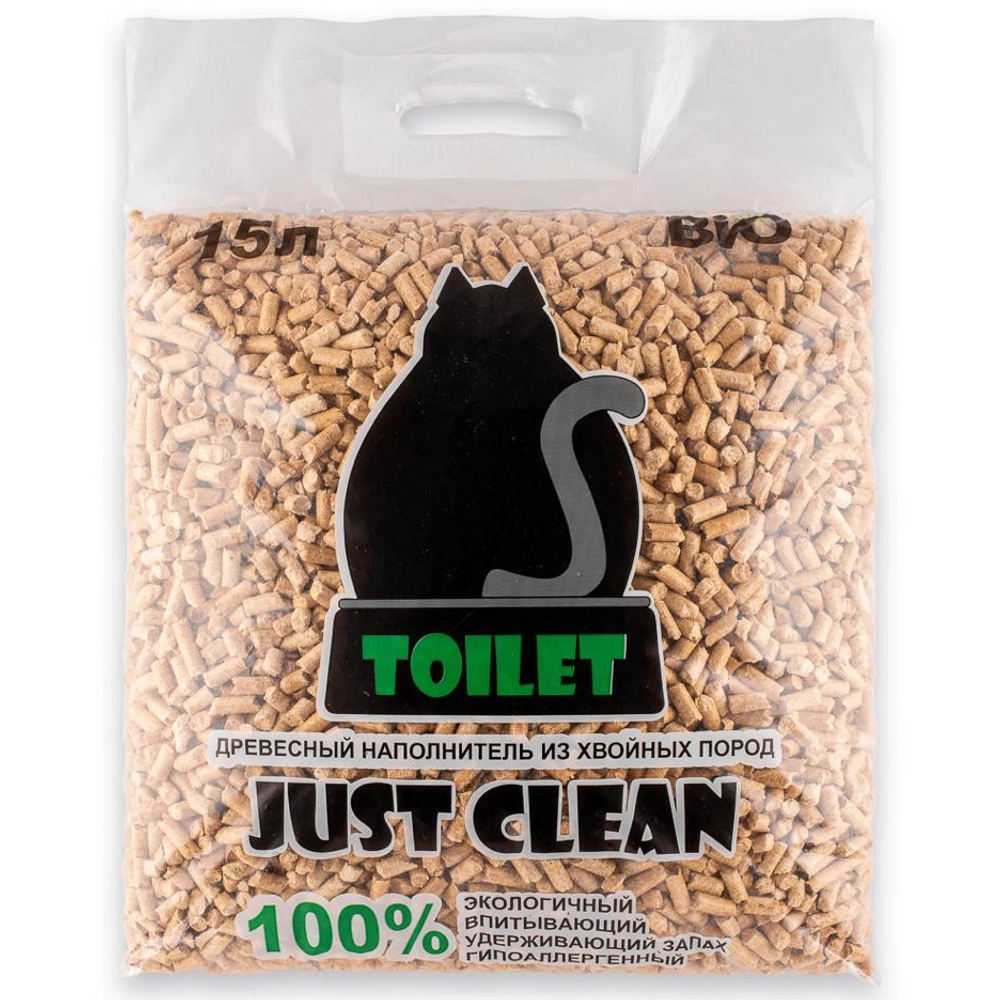 Наполнитель Just Clean древесный 15 л.