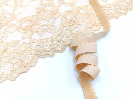 _Отделочная резинка с фестонами, 15мм, бежевый, (Арт: OTR635/15-126), м