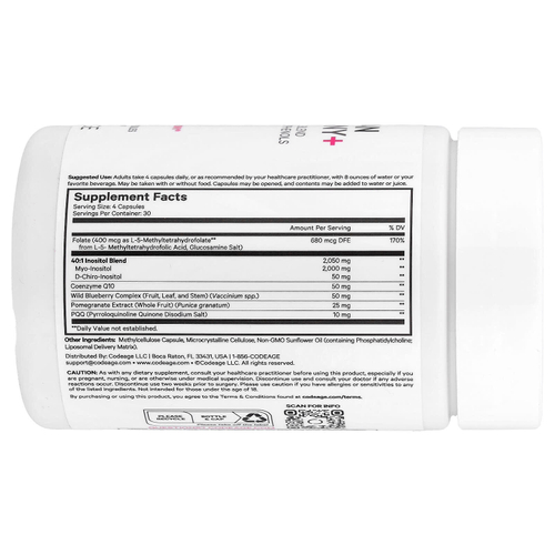 Codeage, PQQ Ovarian Harmony +, 120 растительных капсул