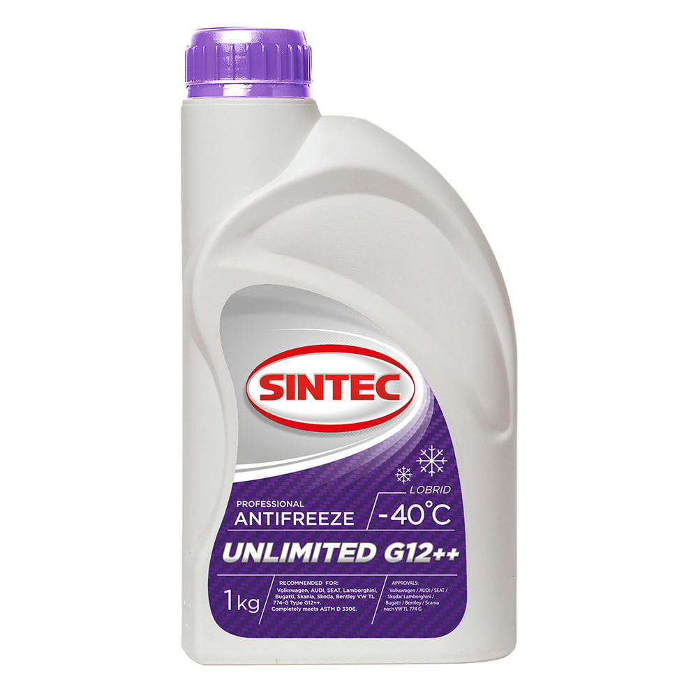 Антифриз готовый Sintec Unlimited G12++ фиолетовый (1кг)