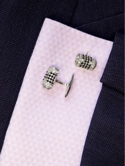 Запонки из серебра, родированные