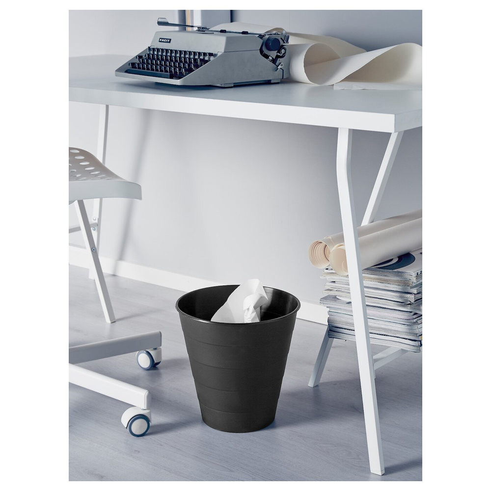 IKEA FNISS  (ИКЕА ФНИСС)  -  Корзина для мусора, черная, 10 л