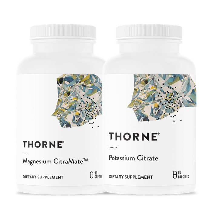 Комплект Калий + Магний: Magnesium CitraMate + Potassium Citrate, Thorne Research