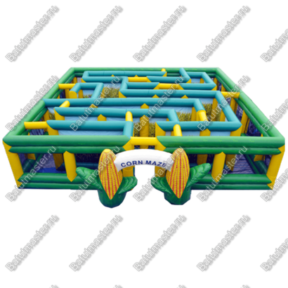 Надувной лабиринт "Кукурузное поле", 10*10*3 м