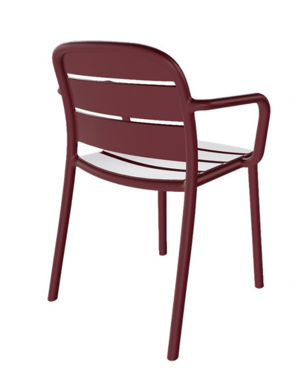 Кресло пластиковое Papatya Beykoz-K, гранатовый