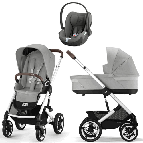 Коляска Cybex Talos S Lux SLV complete Cloud T Mirage Grey 3 в 1 Stone Grey с дождевиками