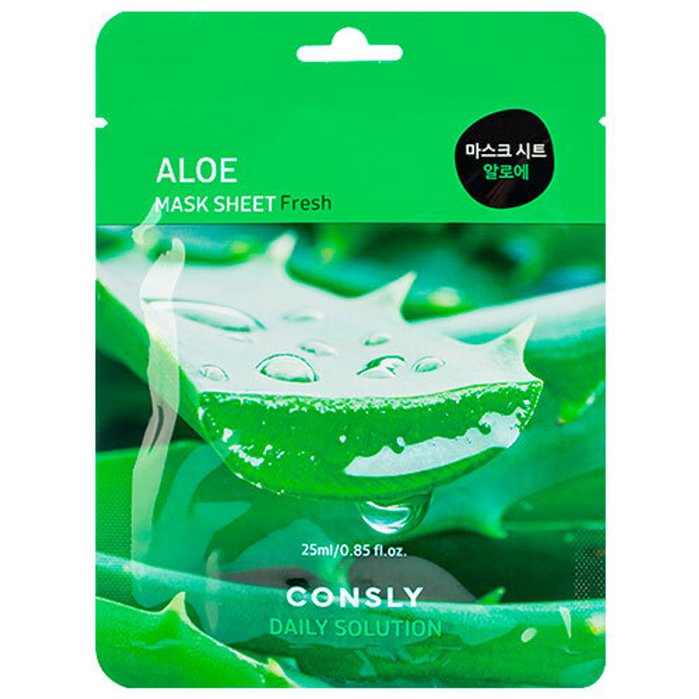 Consly Ткан.маска для лица с экстр.алоэ 25мл