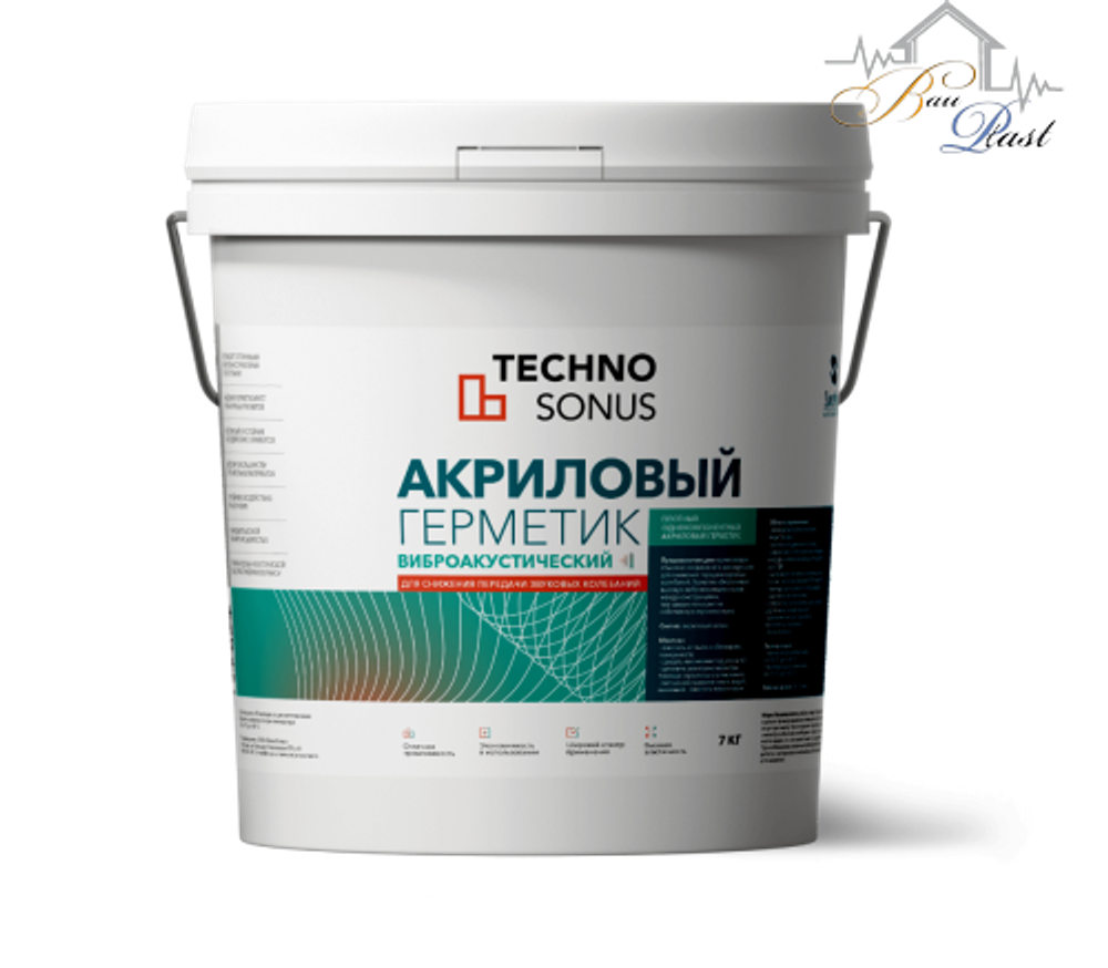 Акриловый герметик Сонетик, ТехноСонус, 5 л