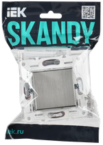 SKANDY Выключатель 1-клавишный 10А SK-V01N металл никель IEK