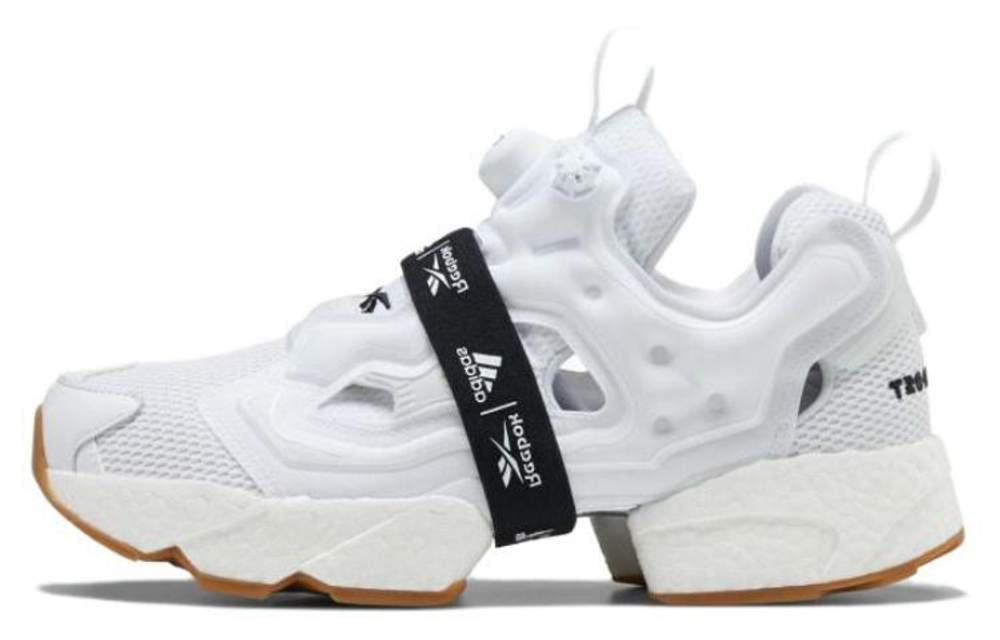 Adidas x Reebok Instapump Fury Boost non-slip lightweight wear-resistant low-cut sports casual shoes for men and women in the same style black and white