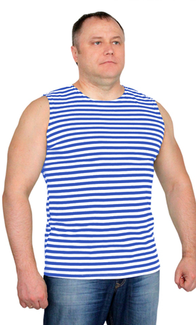 Майка-тельняшка ГОСТ голубая полоса