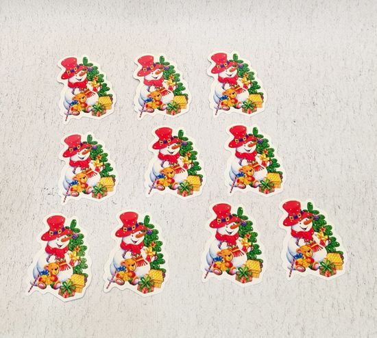 Новогодние малышки-открытки, (10 шт.)