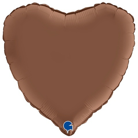Шар Grabo сердце 18" сатин коричневый #180000SCT