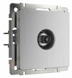 ТВ-розетка оконечная Werkel cеребряный рифленый W1183009