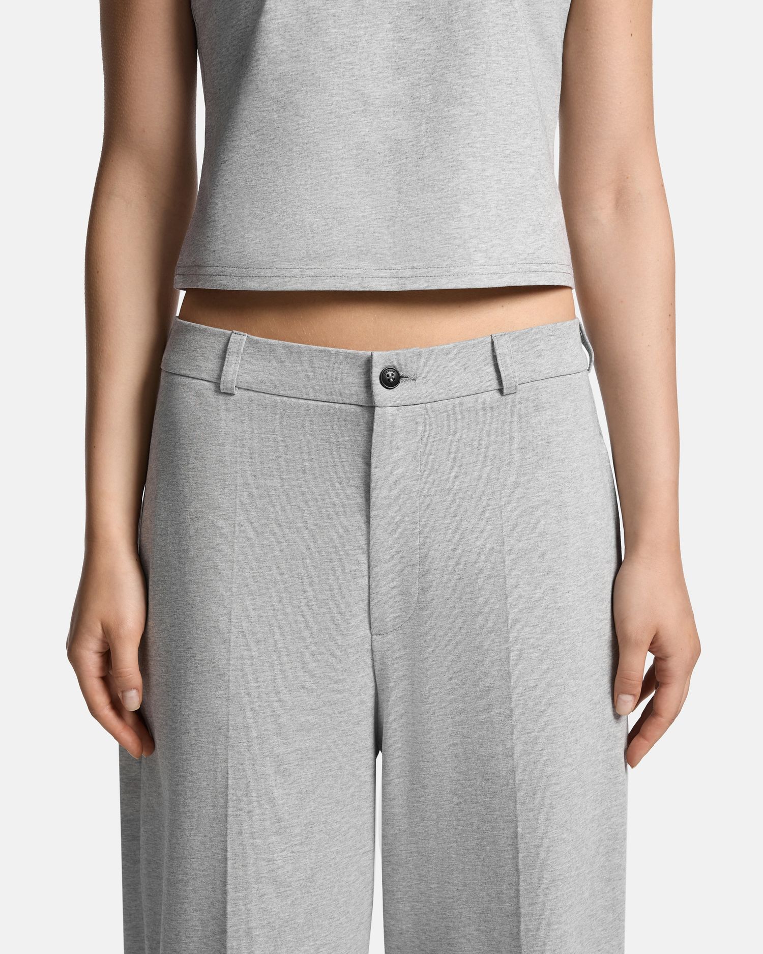 БРЮКИ СО СТРЕЛКАМИ ИЗ ТРИКОТАЖА