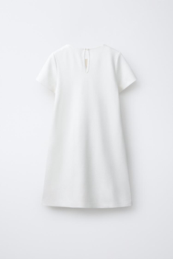 ZARA ПЛАТЬЕ С ПРИНТОМ, ЭКРЮ