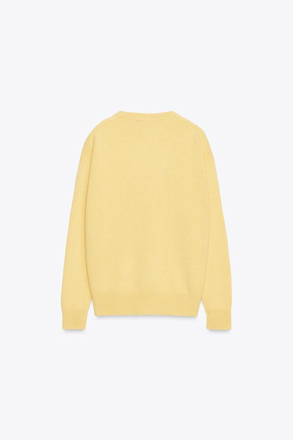 ZARA ДЖЕМПЕР ИЗ 100% КАШЕМИРА С ДЛИННЫМИ РУКАВАМИ, ЖЕЛТЫЙ