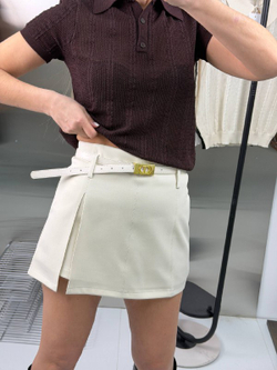 Юбка-шорты женские арт. 2608 цвет "бежевый"