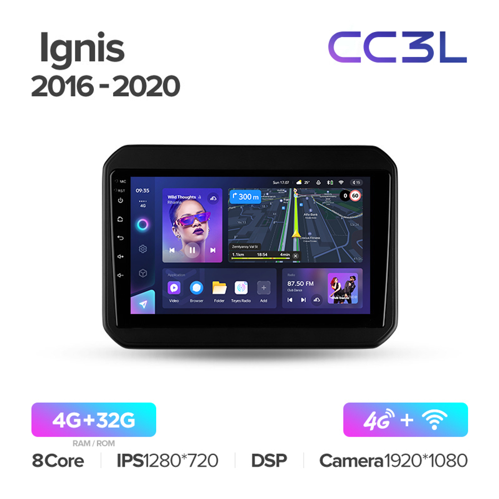 Teyes CC3L 9"для Suzuki Ignis 2016-2020