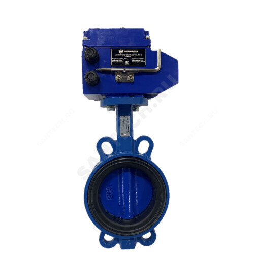 Затвор дисковый поворотный чугун Ду 125 Ру16 межфл с эл/приводом Q-120 220В диск чугун манжета EPDM Benarmo