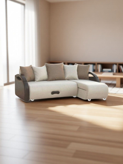 Диван-кровать угловой Еврокнижка Юпитер Ратибор Светлый