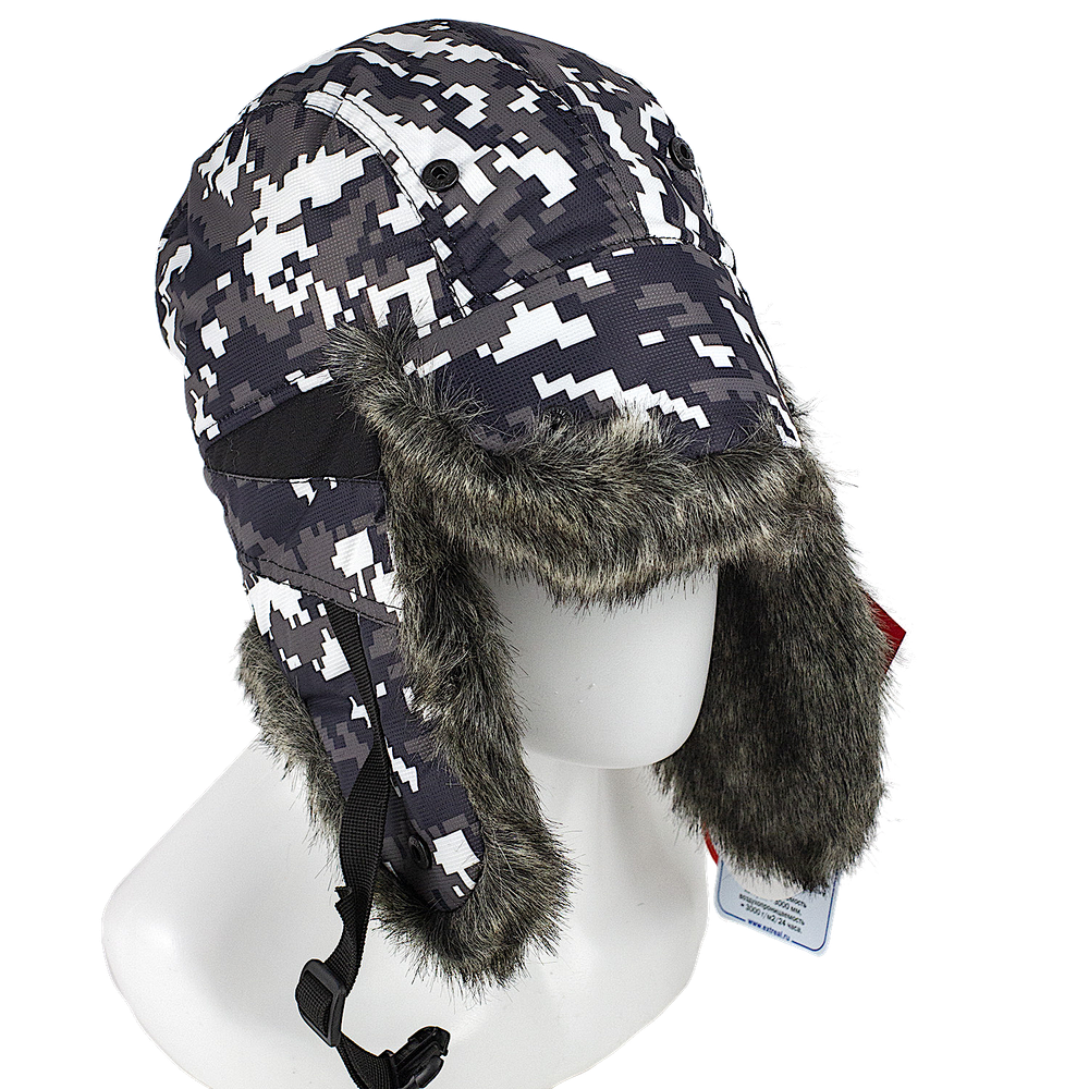 Шапка-ушанка Extreal Норд с Клином Мех барсук КМФ Цифра -