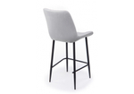 Барный стул Woodville Седа 360 светло-серый (zd 960), черный np, ножки черные
