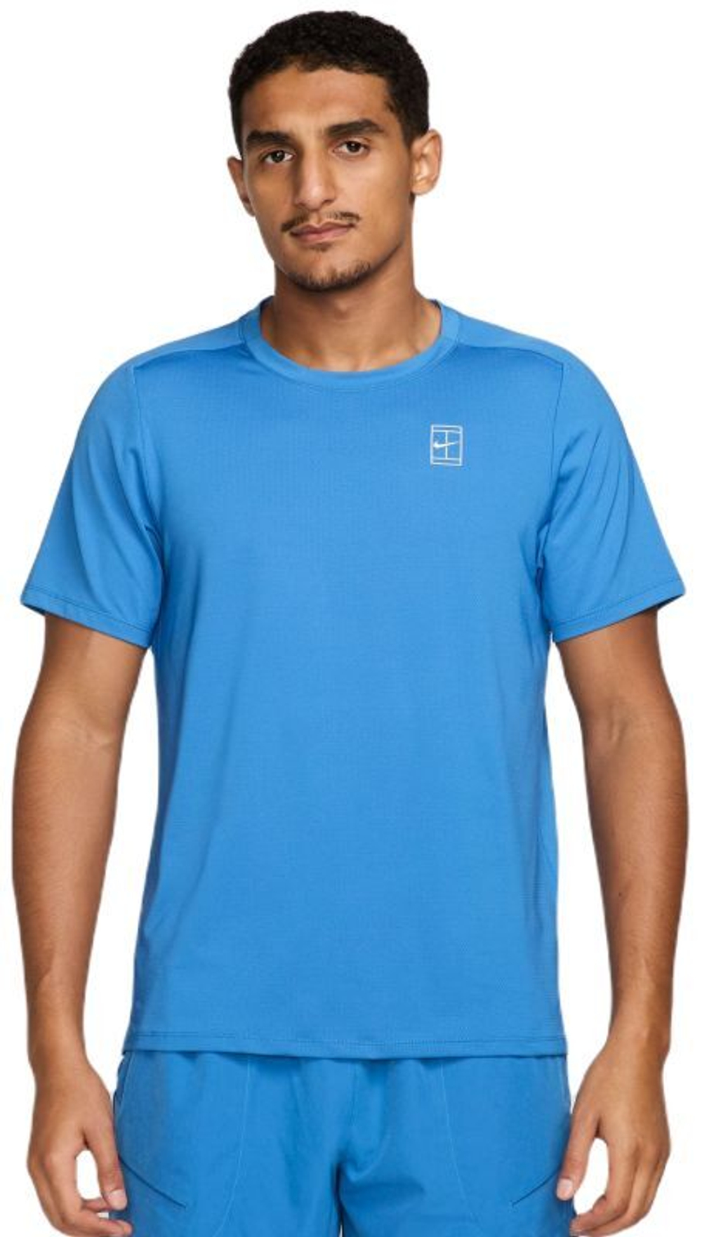 Мужская теннисная футболка Nike Court Advantage Dri-Fit Tennis - небесный