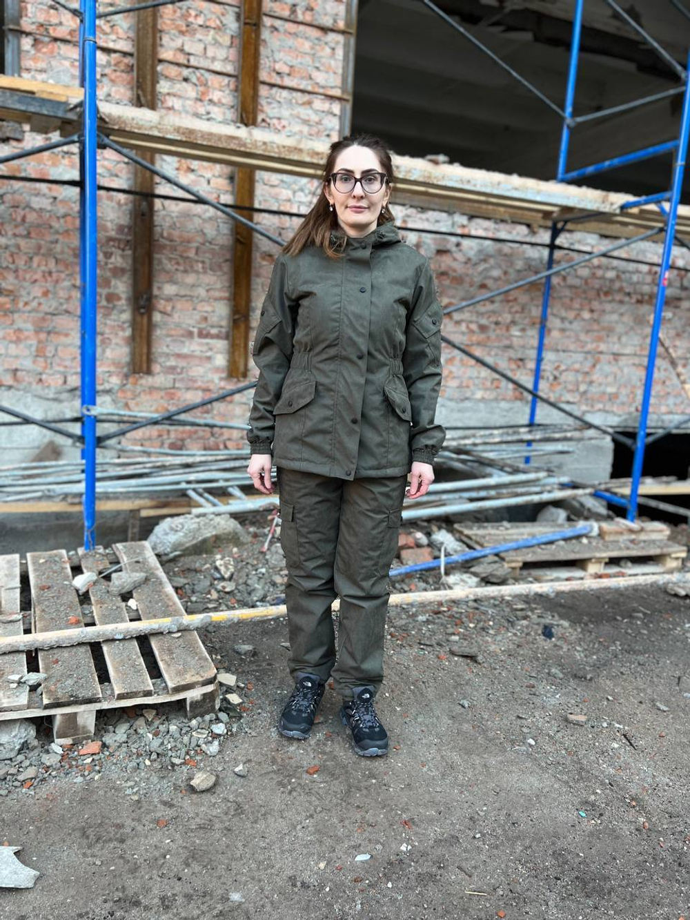 Женская горка Валькирия флис / осень-зима / олива исландия