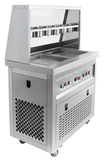 Фризер для жареного мороженого Foodatlas KCB-2F (контейнеры, световой короб, 2 компрессора)