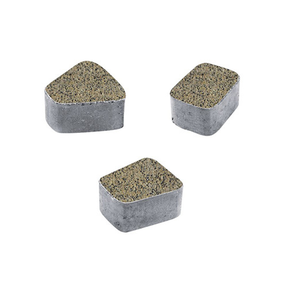 Тротуарная плитка КЛАССИКО (круг) - Гранит+ Желтый с черным, комплект из 3 видов плит