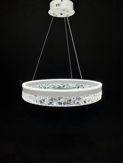 Люстра подвесная светодиодная Lanbos, 62 Вт LED, до 15 кв м, белая