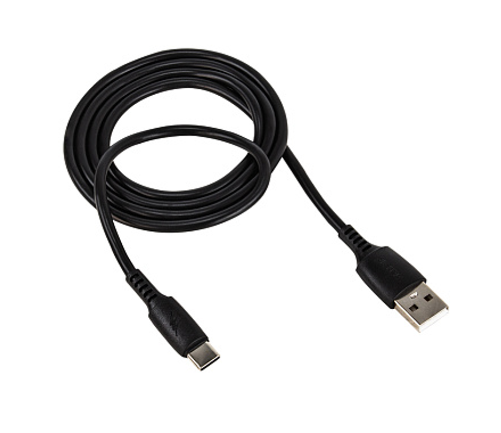 Кабель USB &quot;WALKER&quot; C308, 2.4А, Type-C, поддержка QC, черный