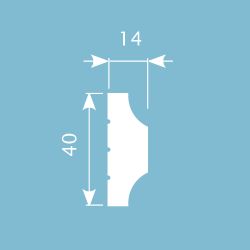 Молдинг Ecopolymer, 40x14 мм