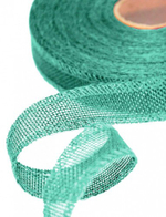 Лента Льняная 2,5см х 28м с проволокой (Бирюзовый)