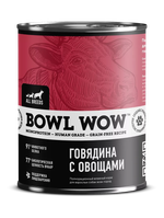 Bowl wow корм консервированный для собак говядина с овощами