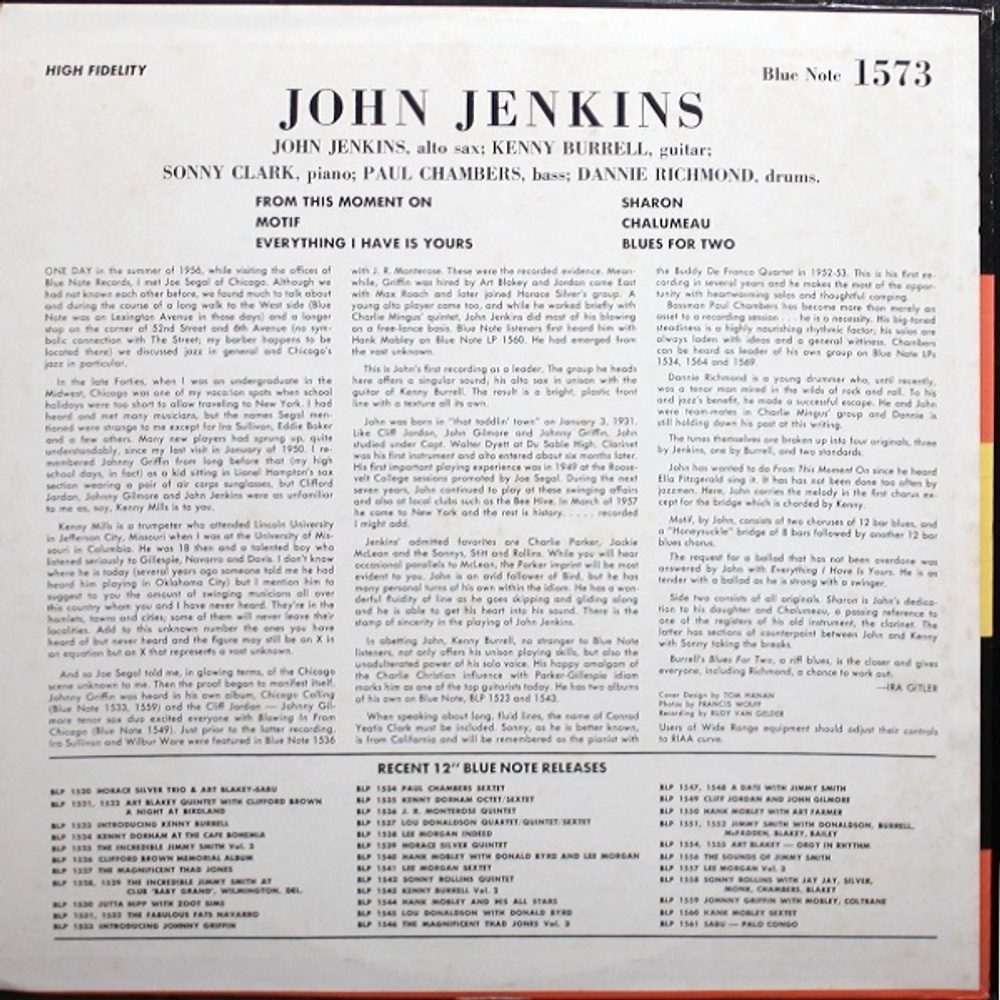 John Jenkins, Kenny Burrell / John Jenkins With Kenny Burrell (LP)