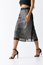 Двухслойная юбка прямого кроя